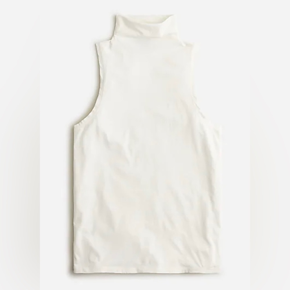 J.Crew Tissue Mockneck Tank in Ivory